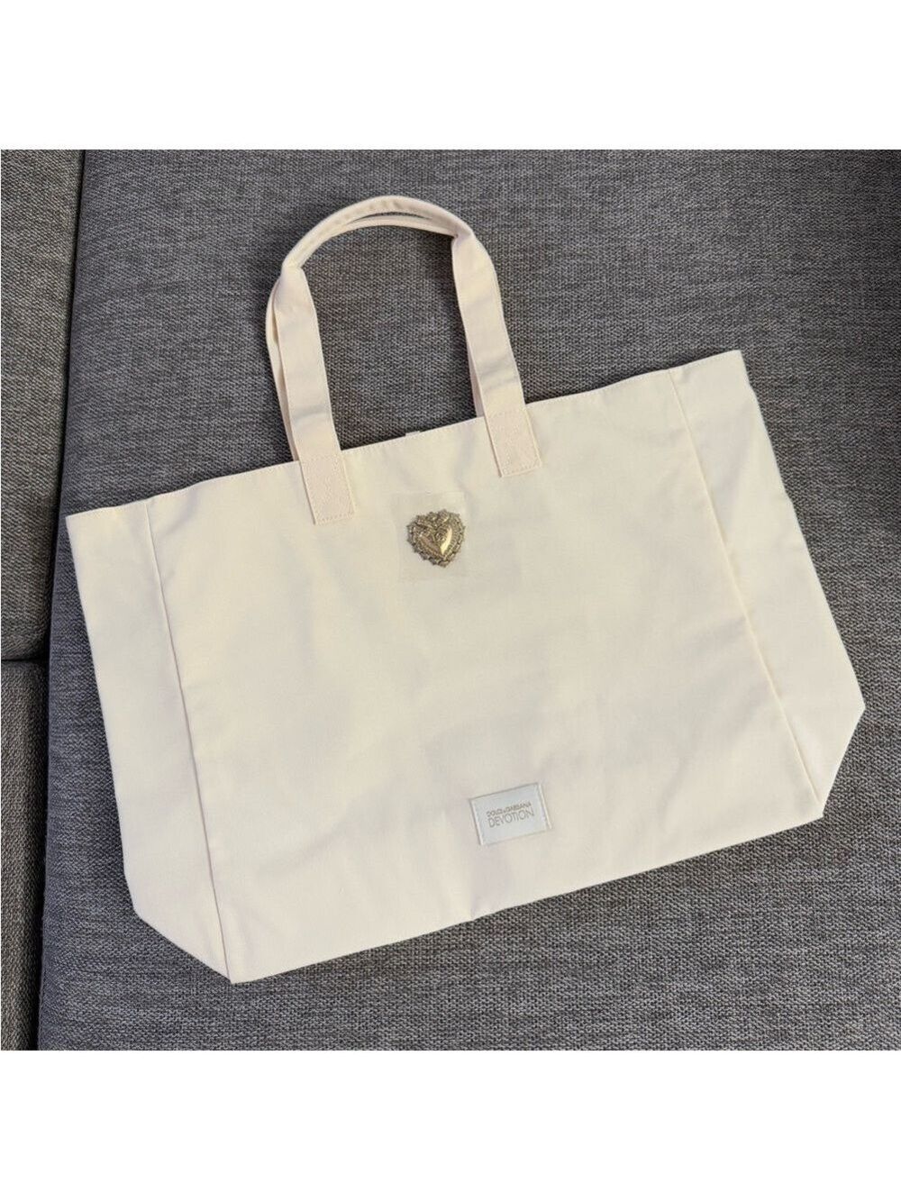 Dolce & Gabbana Beauty Tote Large Cream Luxury Authentic New - Picture 4 of 16
